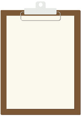 Blank paper clipboard. Quality audit. Flat design for business financial marketing banking advertising web concept cartoon illustration.
