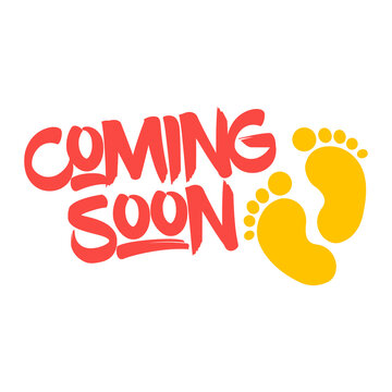 Baby Coming Soon Design concept on Transparent Background