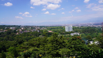 Fototapeta premium view of the city from the river
