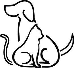 dog and cat logo design