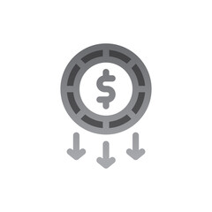 cost two tone gradient icon