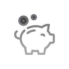 savings two tone gradient icon