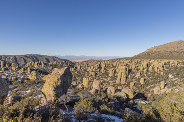 Fototapeta na wymiar Scenic Landscape in Chiricahua National Monument Arizona in Winter
