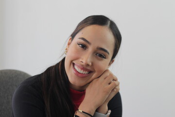 portrait of a woman talking on phone