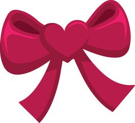 Valentines day love ribbon vector illustration and clipart
