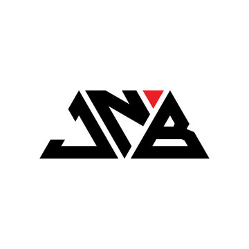 JNB triangle letter logo design with triangle shape. JNB triangle logo design monogram. JNB triangle vector logo template with red color. JNB triangular logo Simple, Elegant, and Luxurious Logo...