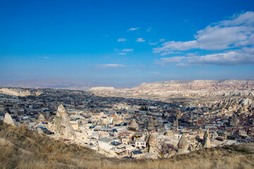 Goreme town as seen from above.