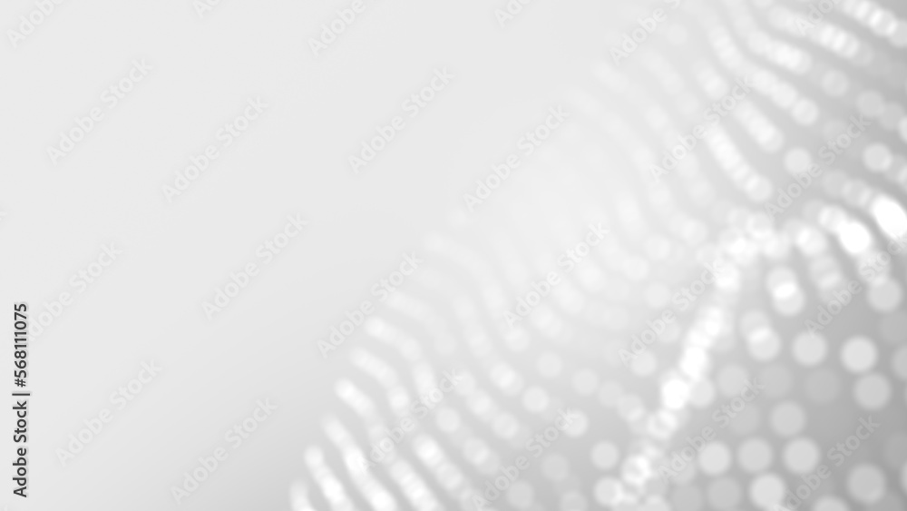 Poster dot white gray wave light technology texture background. abstract big data digital concept. 3d rende
