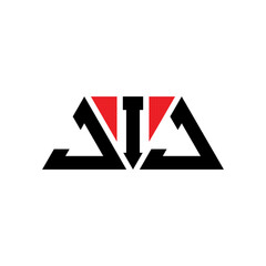 JIJ tJIangle letter logo design with tJIangle shape. JIJ tJIangle logo design monogram. JIJ tJIangle vector logo template with red color. JIJ tJIangular logo Simple, Elegant, and LuxuJIous Logo...