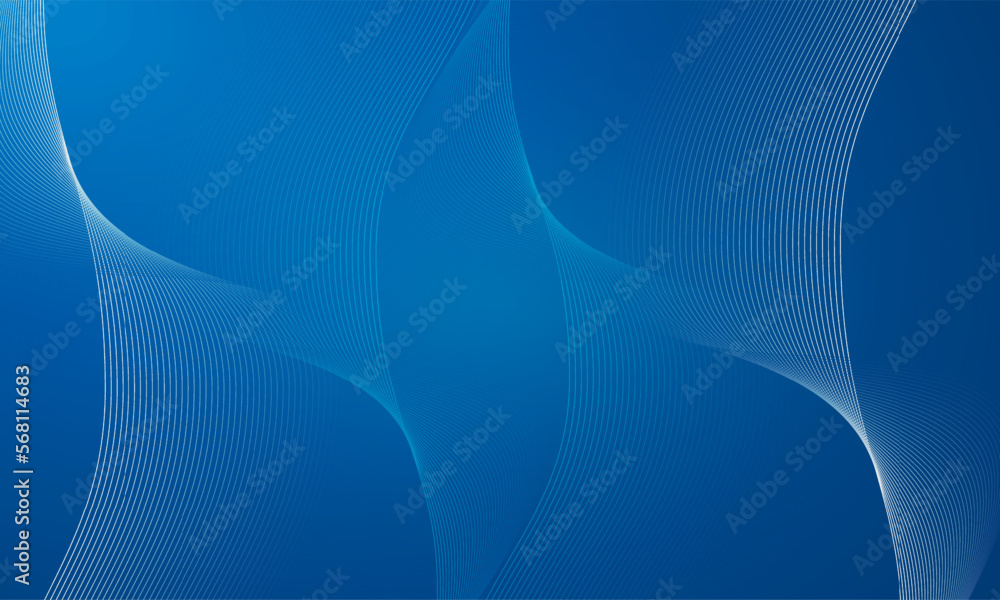 Wall mural wavy blue gradient design background. smooth wavy gradient background vector.