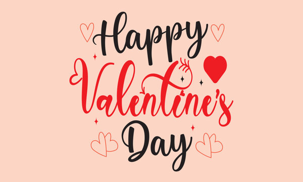 Happy Valentine's Day t-shirt poster design 2023