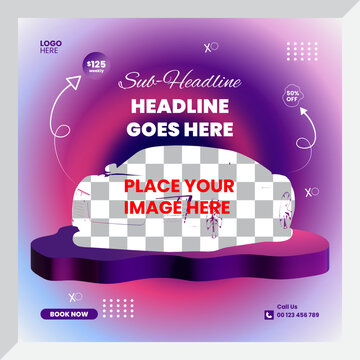 Car Social Media Posts Design Vector Illustration, Template Social Media Banners For Bags, Hand Watch. Suitable for social media, banners, Abstract Unique Modern.