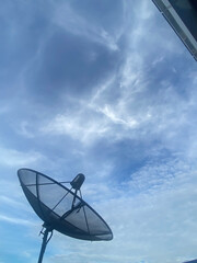 satellite dish and blue beautiful sky