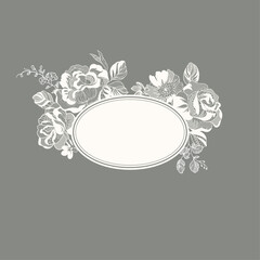 invitation card. frame in romantic lace style