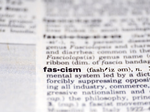 closeup of the word fascism