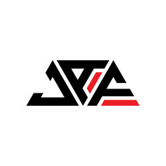 JAF triangle letter logo design with triangle shape. JAF triangle logo design monogJAm. JAF triangle vector logo template with red color. JAF triangular logo Simple, Elegant, and Luxurious Logo...