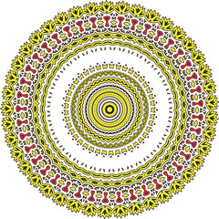 Beautiful round pattern. Vector file for designs.