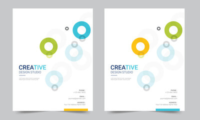 Cover design for annual report and business catalog, magazine, flyer or booklet. Brochure template layout. A4 cover vector EPS-10