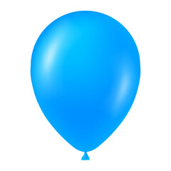 Blue balloon illustration for carnival isolated on white background