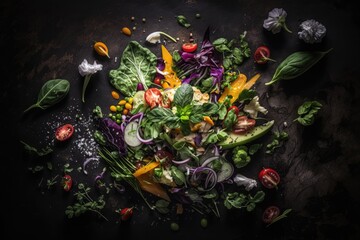  fresh vegetable salad - generative ai