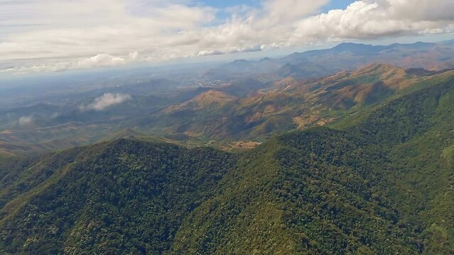 Flying over San Juan de los Morros and surroundings. Guarico State, Venezuela