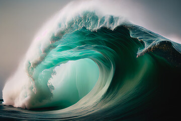 blue big wave of the sea