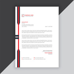 Modern company or business letterhead vector template