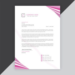 Modern company or business letterhead vector template