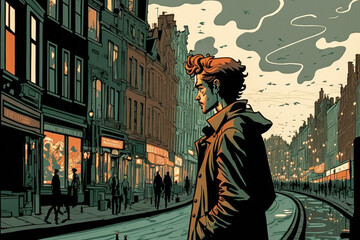 European city street, created with AI