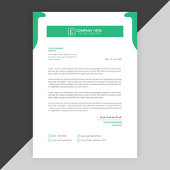 Modern company or business letterhead vector template