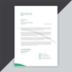 Modern company or business letterhead vector template