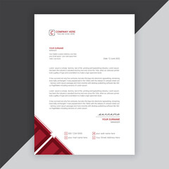 Modern company or business letterhead vector template