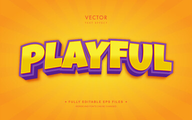 Obraz premium Vector Editable Text Effect in Playful Style