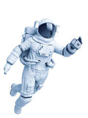 Fototapeta premium astronaut mechanic is taking a picture in the space