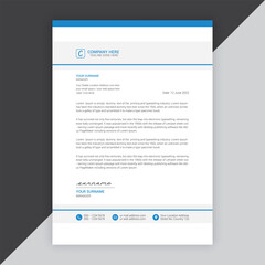 Modern company or business letterhead vector template