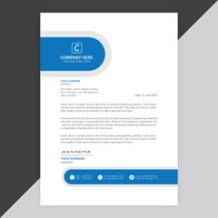 Obraz premium Modern company or business letterhead vector template