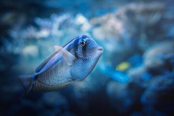 Naklejka na ściany i meble Tang Sailfin Fish (Zebrasoma desjardinii)