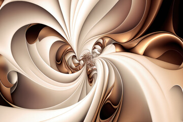 Abstract white and brown modern exquisite design for the background. Generative AI