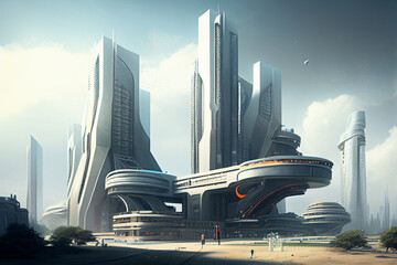Creating a Technology City with Building - A Masterpiece of Generative AI