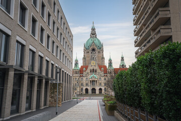 Fototapeta na wymiar Hanover New Town Hall - Hanover, Germany