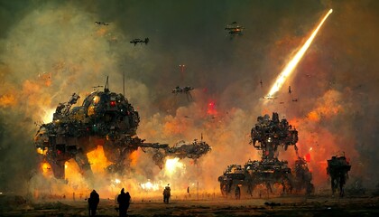 SF Combat Abstract, Generative AI