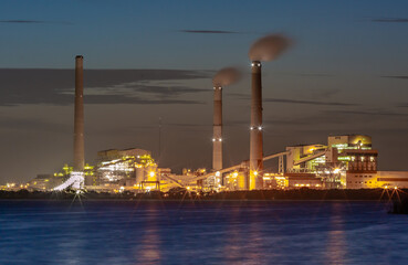 Calaveras coal fired steam power plant near San Antonio, Texas.