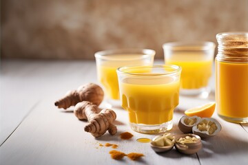 Orange juice and fruit