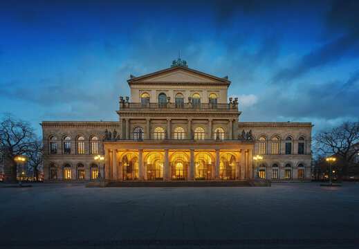 Hannover State Opera House at night - Hanover, Lower Saxony, Germany