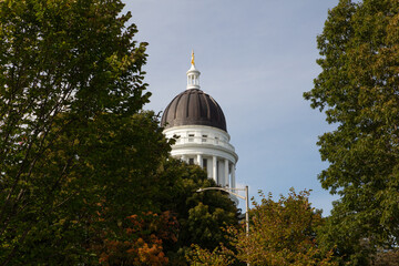 Maine state capitol building in Augusta, Maine.