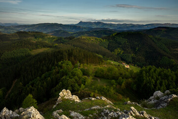 View from Egoarbitza, Basque mountains, Spain