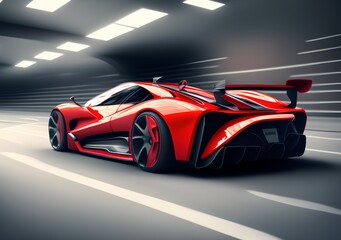 Modern Sport Car, Generative AI Illustration