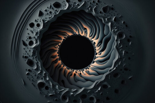 Black hole acrylic stone texture up close. photo with high resolution. Generative AI