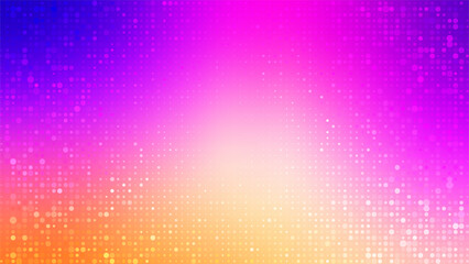 Abstract poster background for banner design with bright glowing particles. Futuristic graphic vector dots design. Modern art template. Abstract neon halftone background. Glowing neon dots backdrop