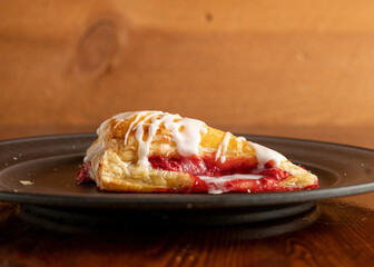 Strawberry and rhubarb turnover